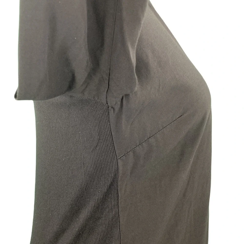 Splendid Classic Black Oversized V-Neck Blouse - Picture 4 of 10